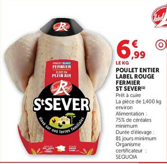 Label rouge Poulet entier St Sever