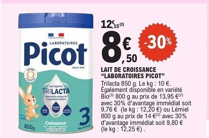 Laboratoires Picot Lait de croissance