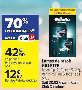 Lames de rasoir GILLETTE
