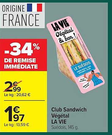 LAVIE Club Sandwich Végétal