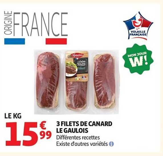 Le Gaulois 3 filets de canard