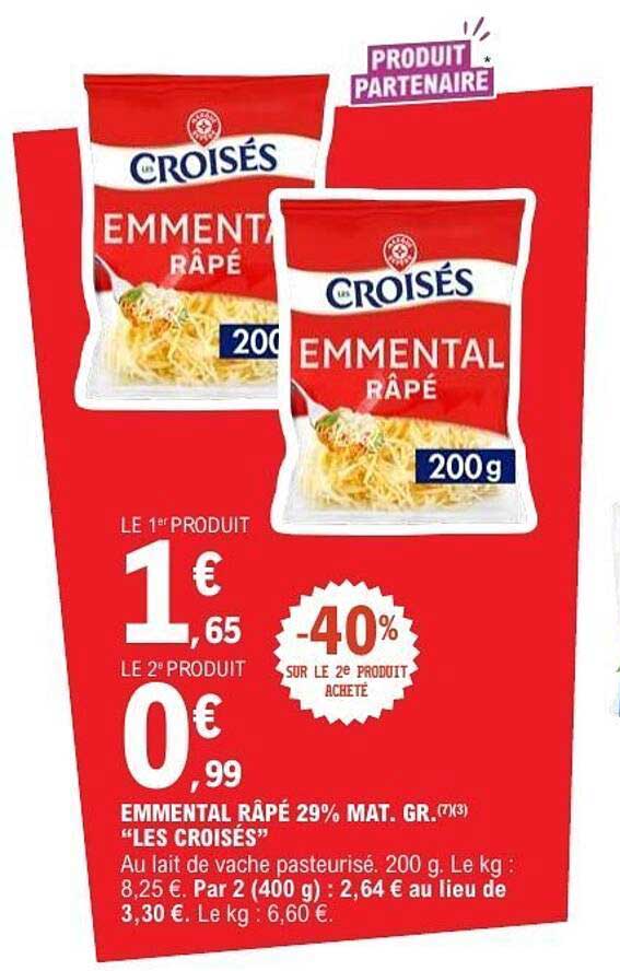 Les Croisés Emmental Râpé