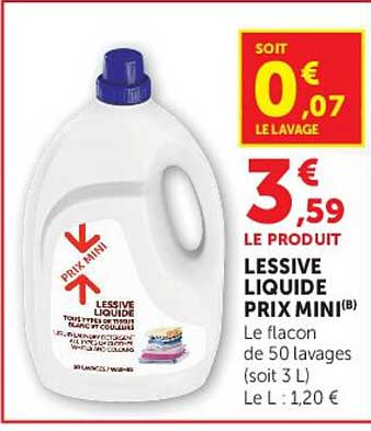 LESSIVE LIQUIDE PRIX MINI
