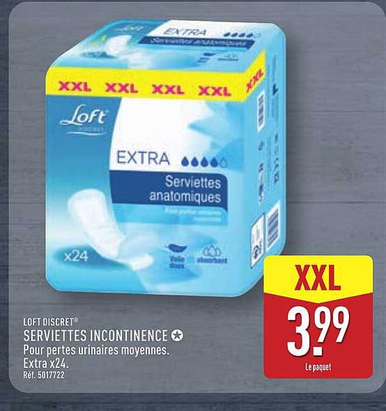 LOFT DISCRET Serviettes incontinence