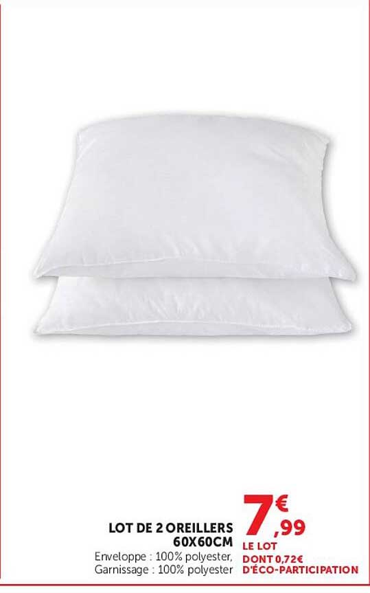 LOT DE 2 OREILLERS
