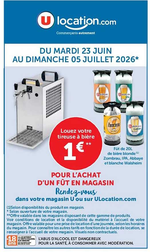 Louez votre tireuse à bière