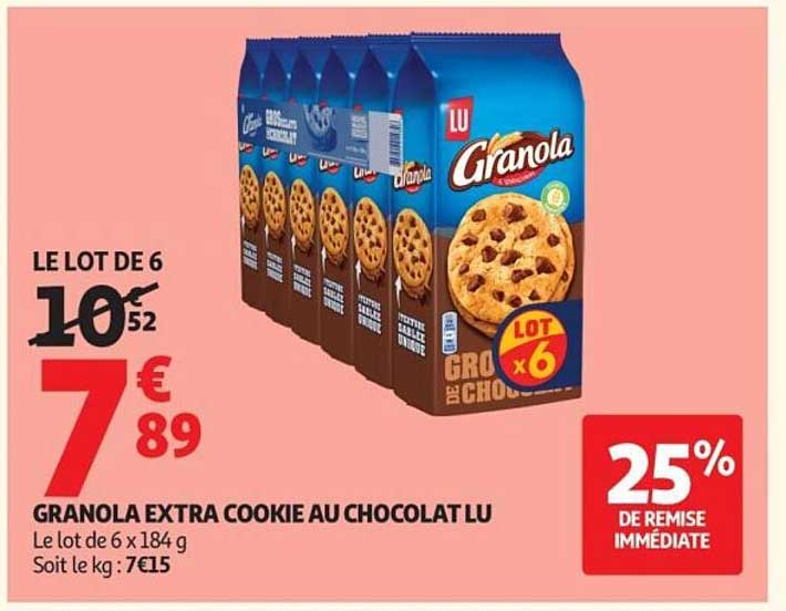 LU Granola extra cookie au chocolat