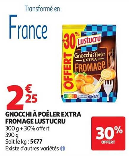 Lustucru Gnocchi à Poêler Extra Fromage
