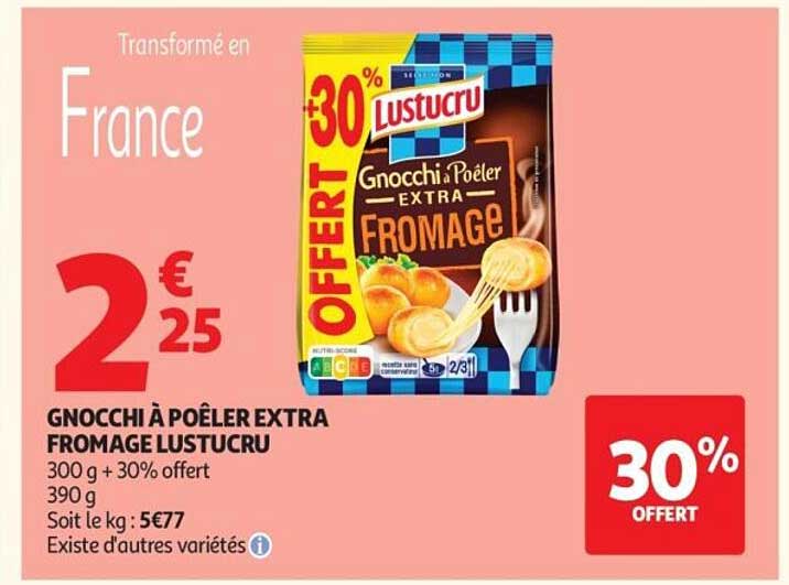 Lustucru Gnocchi à Poêler Extra Fromage