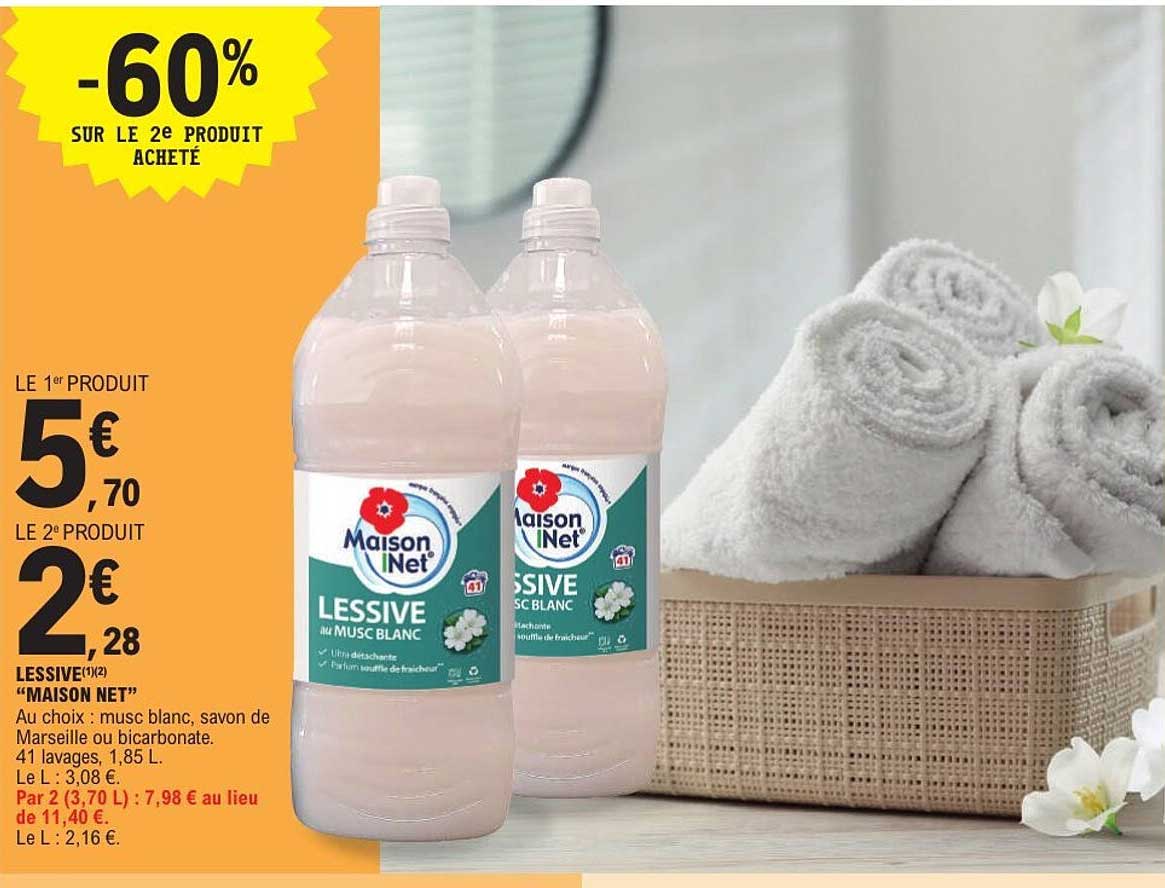 Maison Net Lessive au Musc Blanc