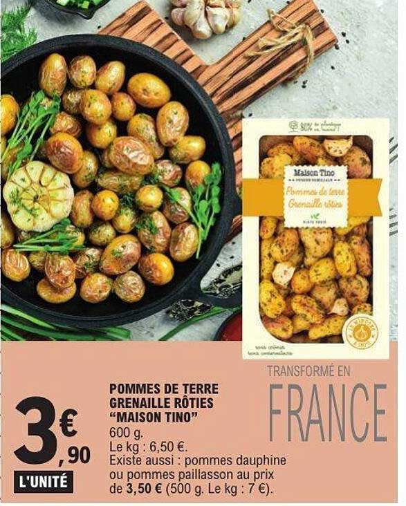 Maison Tino Pommes de terre grenaille rôties