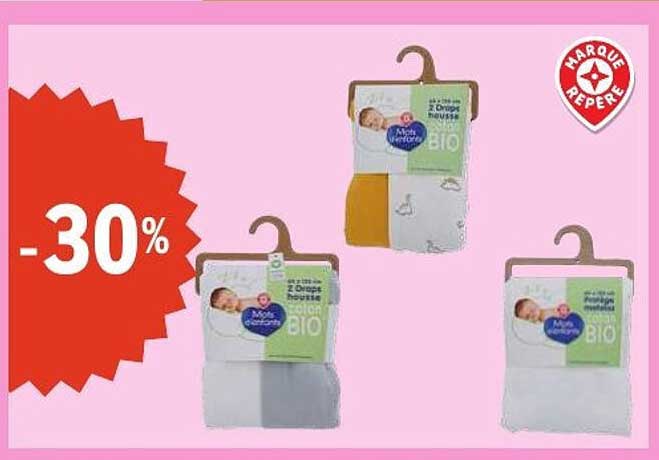 Marque Repère 2 Draps housse BIO