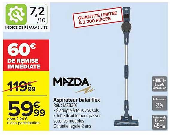 MAZDA Aspirateur balai flex