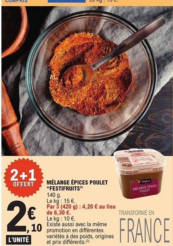 MÉLANGE ÉPICES POULET "FESTIFRUITS