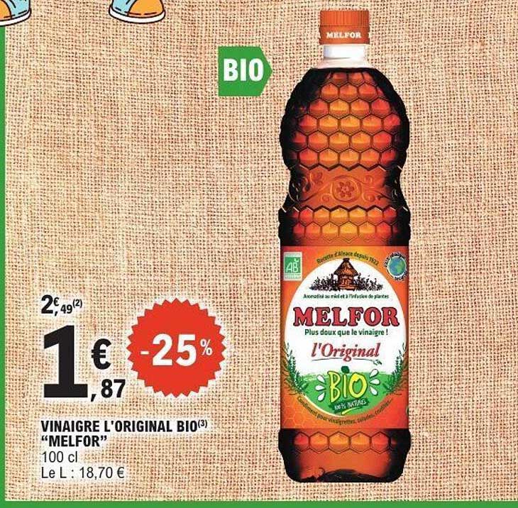 MELFOR VINAIGRE L'ORIGINAL BIO