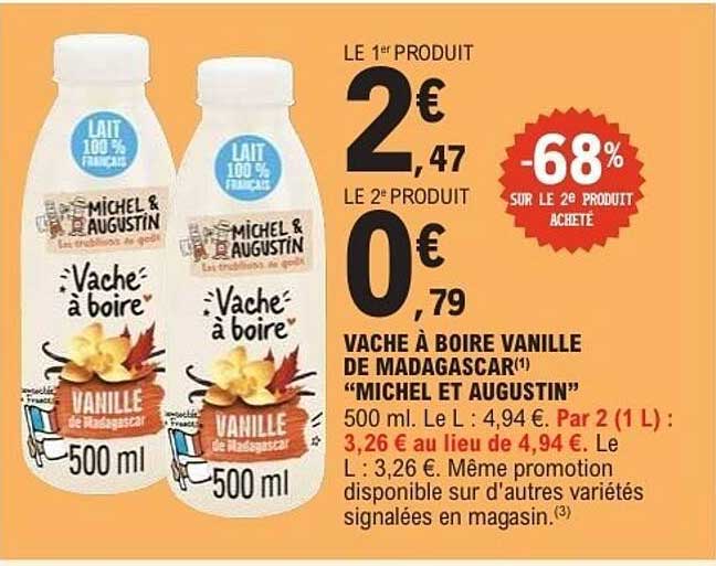 Michel et Augustin Vache à boire Vanille