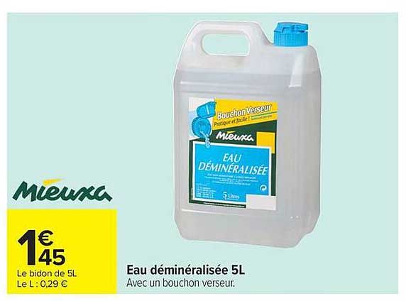 Mieuxa Eau déminéralisée 5L