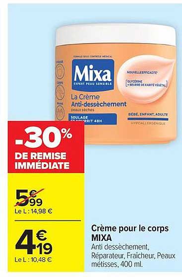 Mixa La Crème Anti-dessèchement