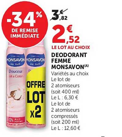 Monsavon Déodorant Femme