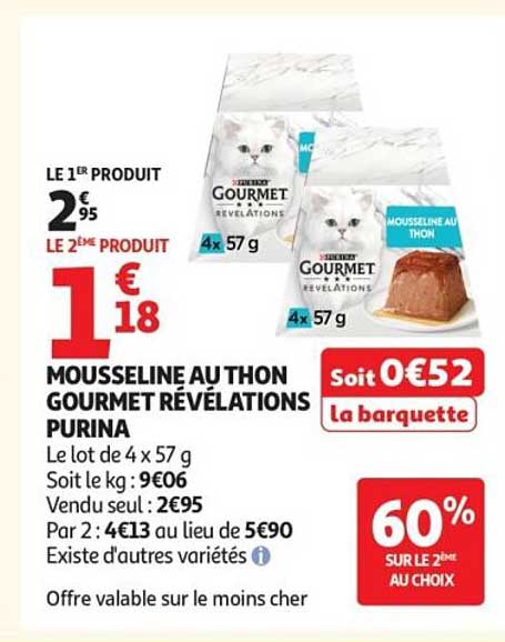 Mousseline au thon GOURMET RÉVÉLATIONS PURINA