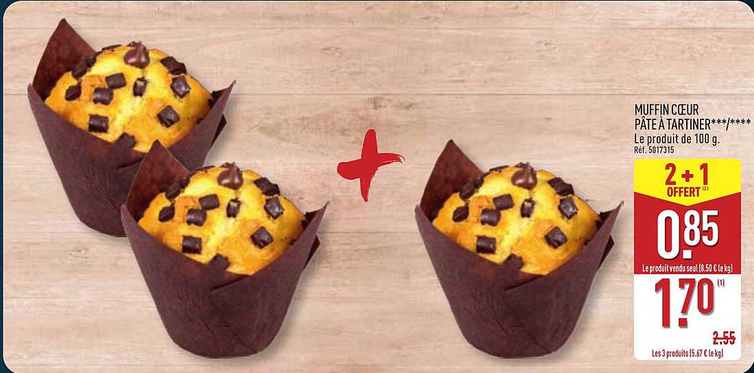 MUFFIN CŒUR PÂTE À TARTINER