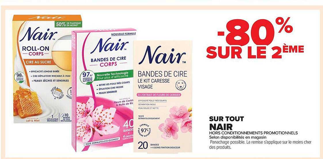 Nair Bandes de Cire