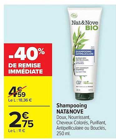 Nat&Nove BIO Shampooing Antipelliculaire