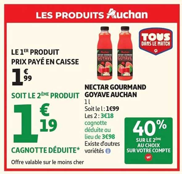 NECTAR GOURMAND GOYAVE AUCHAN
