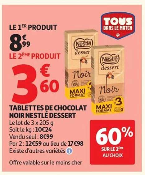 Nestlé dessert Noir