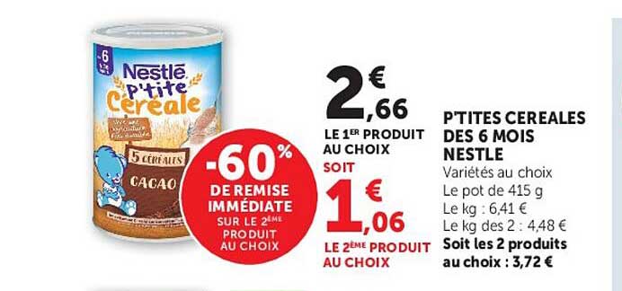 NESTLÉ P’TITES CÉRÉALES DES 6 MOIS