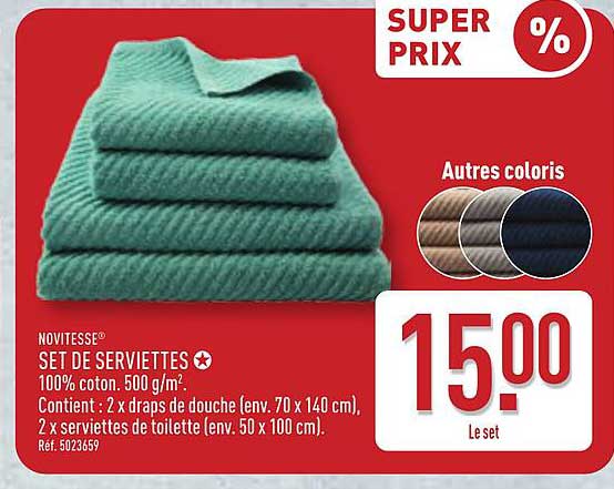 NOVITESSÉ Set de serviettes