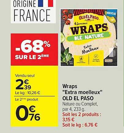 Old El Paso Wraps Nature