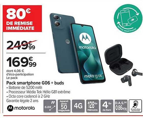 Pack smartphone G06 + buds