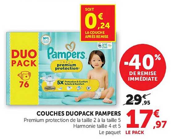 Pampers Couches DUOPACK
