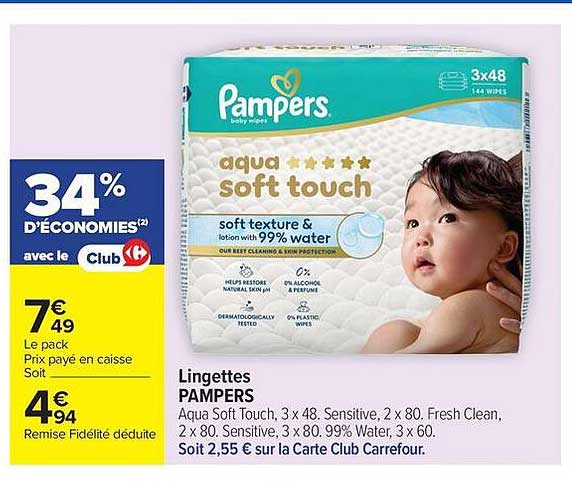 PAMPERS Lingettes