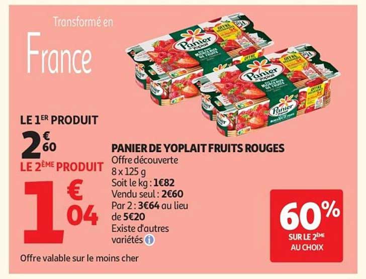 PANIER DE YOPLAIT FRUITS ROUGES
