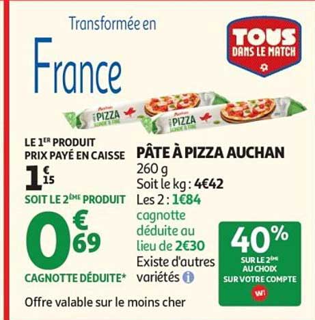 PÂTE À PIZZA AUCHAN