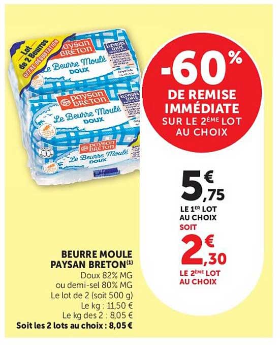 Paysan Breton Beurre Moulé Doux