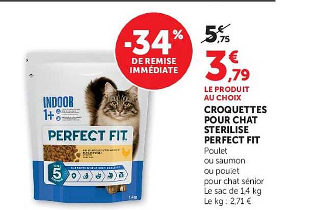 PERFECT FIT CROQUETTES POUR CHAT STERILISE
