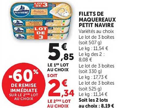 Petit Navire Filets de maquereaux petit navire