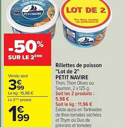 PETIT NAVIRE Rillettes de poisson
