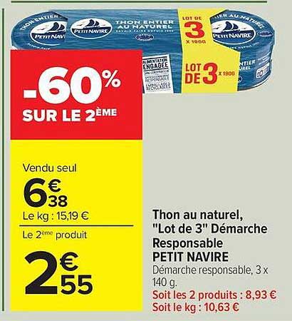 Petit Navire Thon au naturel