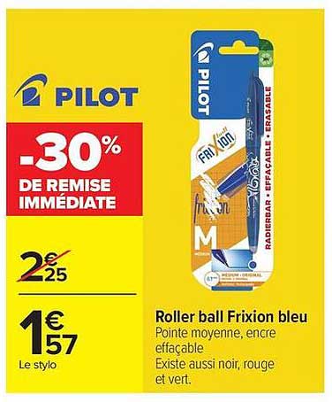 PILOT Roller ball Frixion bleu