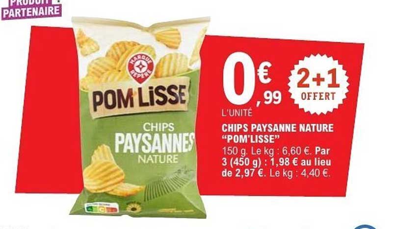 POM'LISSE CHIPS PAYSANNES NATURE