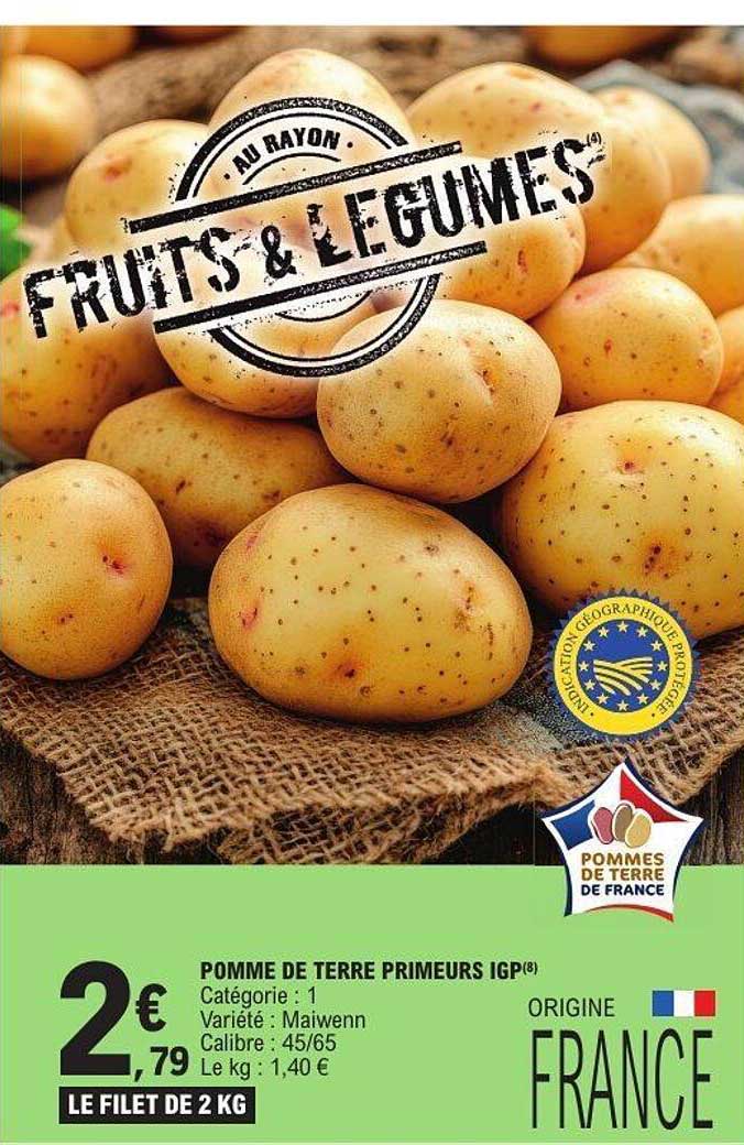 Pomme de terre primeurs IGP
