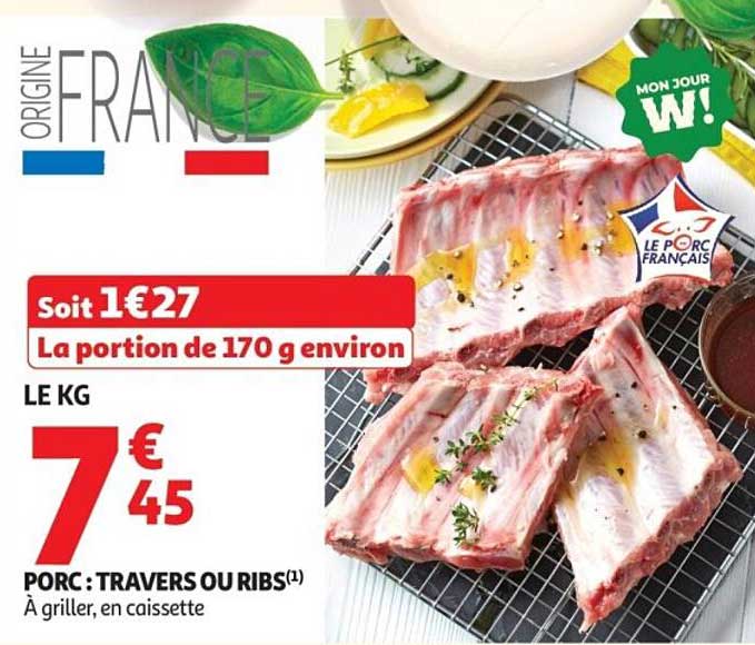 PORC : TRAVERS OU RIBS