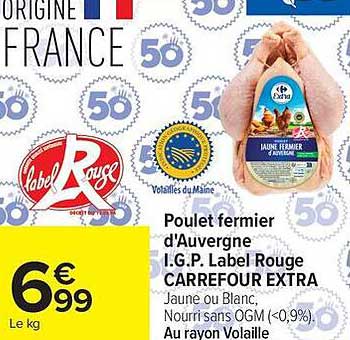 Poulet fermier d'Auvergne