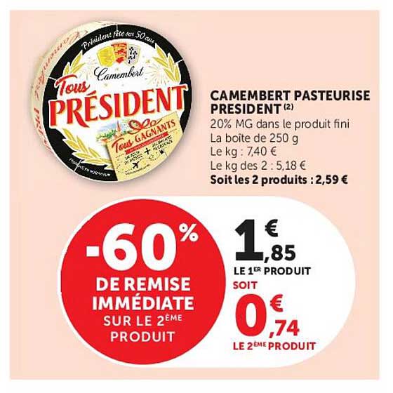 Président Camembert Pasteurisé
