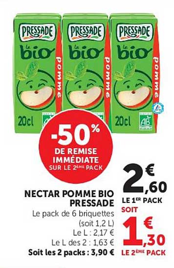 Pressade bio Nectar Pomme Bio