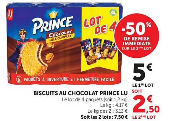 Prince LU biscuits au chocolat